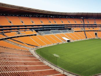 One of the largest soccer arenas in the world. The Soccer City Stadium can accommodate 88,958 spectators.